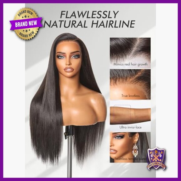 13x6 HD Lace Front Human Hair Wig Glueless Flexi-Fit Drawstring Cap 26 Inch main image 6